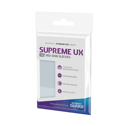 Ultimate Guard Supreme UX 3rd Skin Sleeves Standardgröße Transparent (50) - Versand: 5-7 Tage nach Bestellung