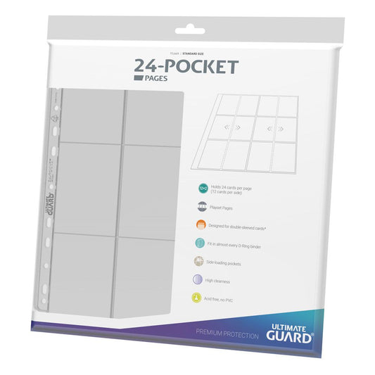 Ultimate Guard 24-Pocket QuadRow Pages Side-Loading Transparent (10) - Versand: 5-7 Tage nach Bestellung