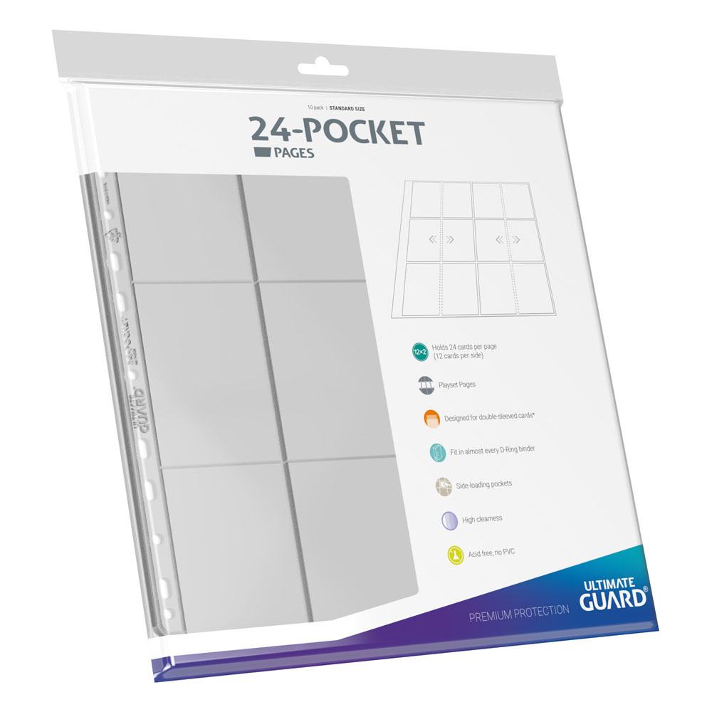 Ultimate Guard 24-Pocket QuadRow Pages Side-Loading Transparent (10) - Preorder - ETA: 30.09.2025