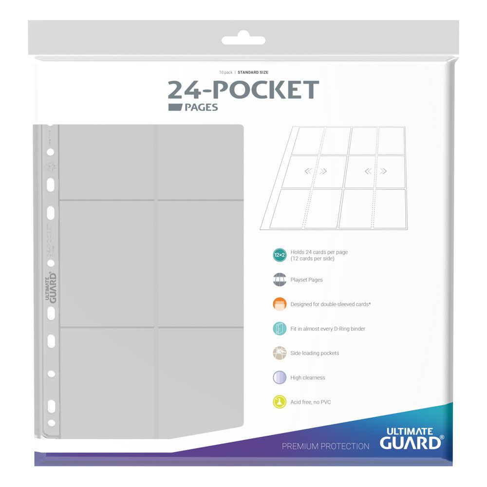 Ultimate Guard 24-Pocket QuadRow Pages Side-Loading Transparent (10) - Preorder - ETA: 30.09.2025