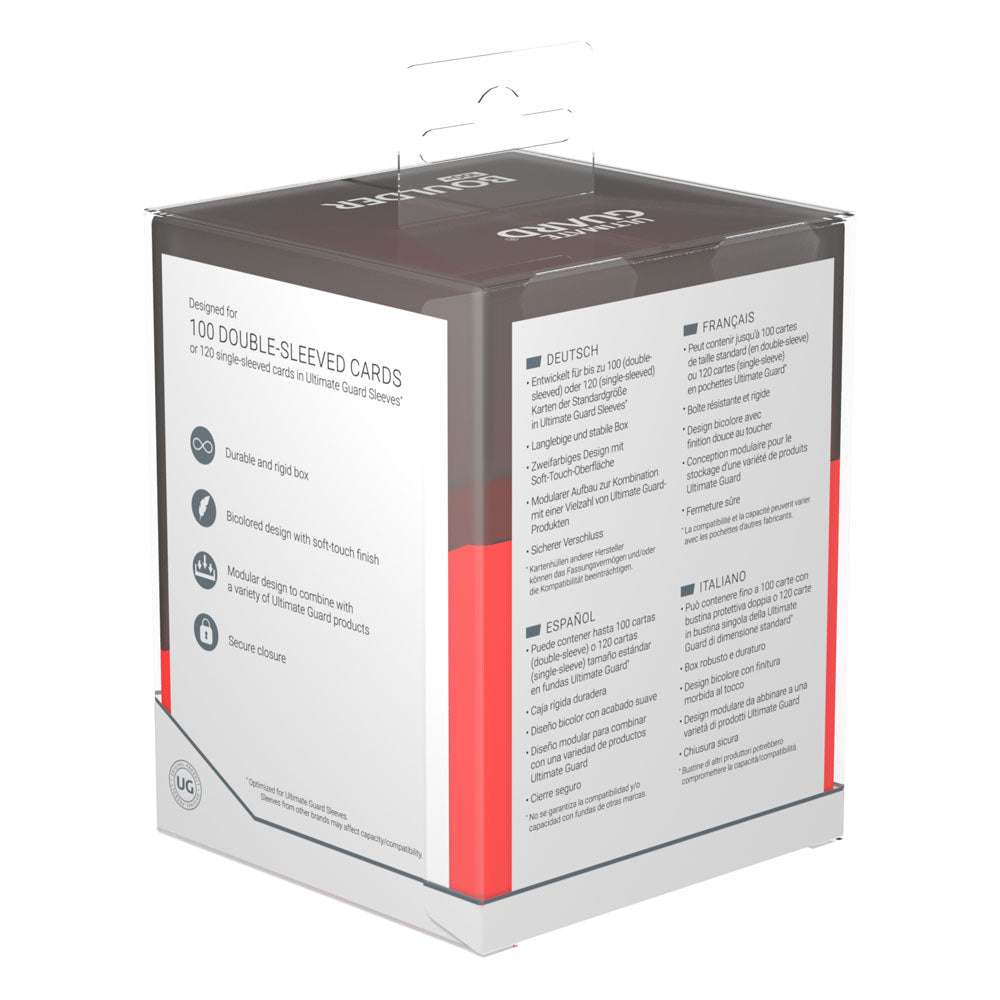 Ultimate Guard Boulder Deck Case 100+ SYNERGY Schwarz/Rot - Versand: 5-7 Tage nach Bestellung