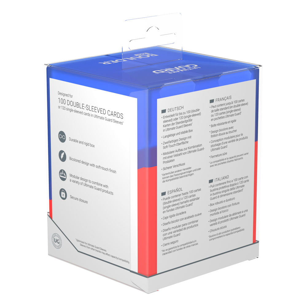 Ultimate Guard Boulder Deck Case 100+ SYNERGY Blau/Rot - Versand: 5-7 Tage nach Bestellung