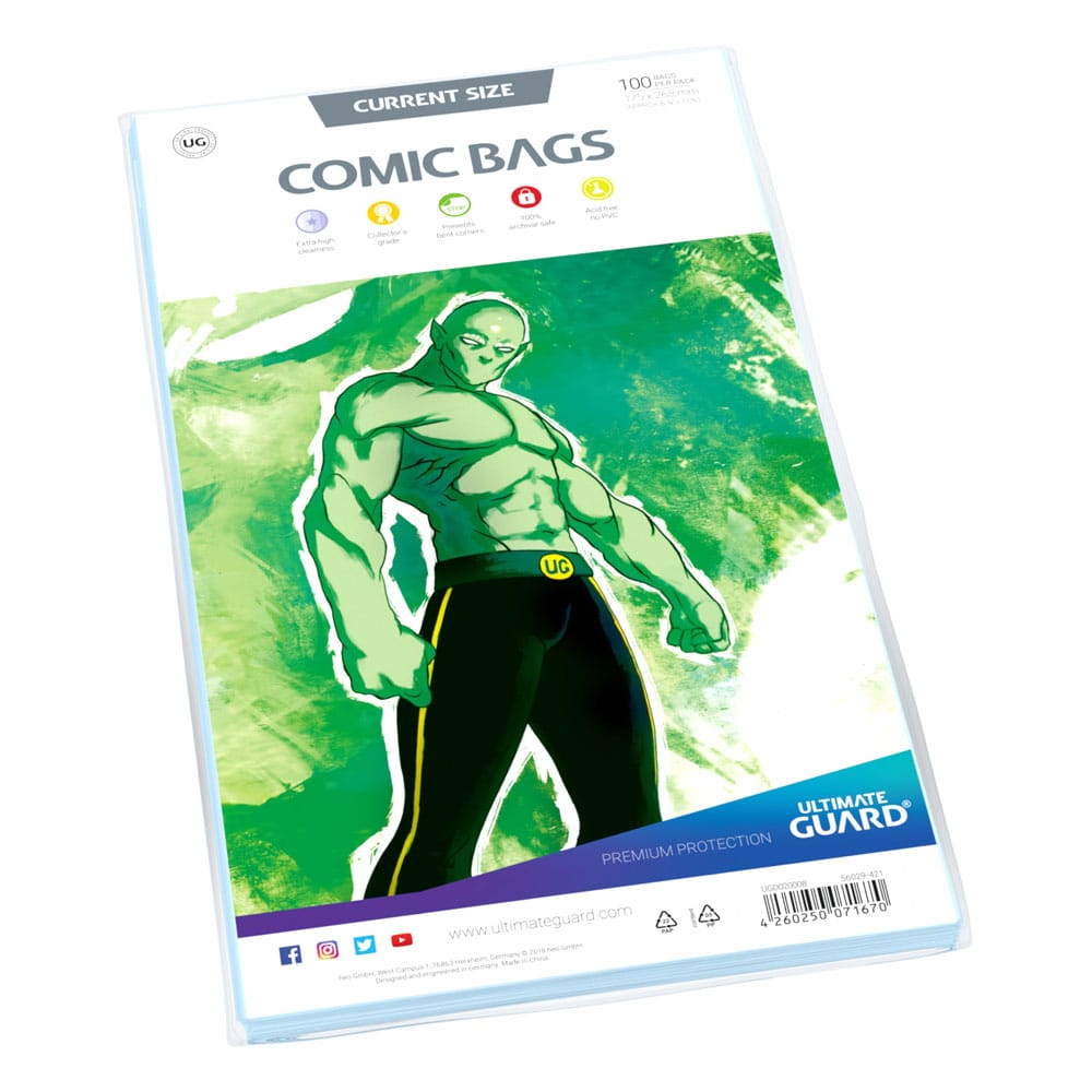Ultimate Guard Comic Bags Current Size (100) - Versand: 5-7 Tage nach Bestellung