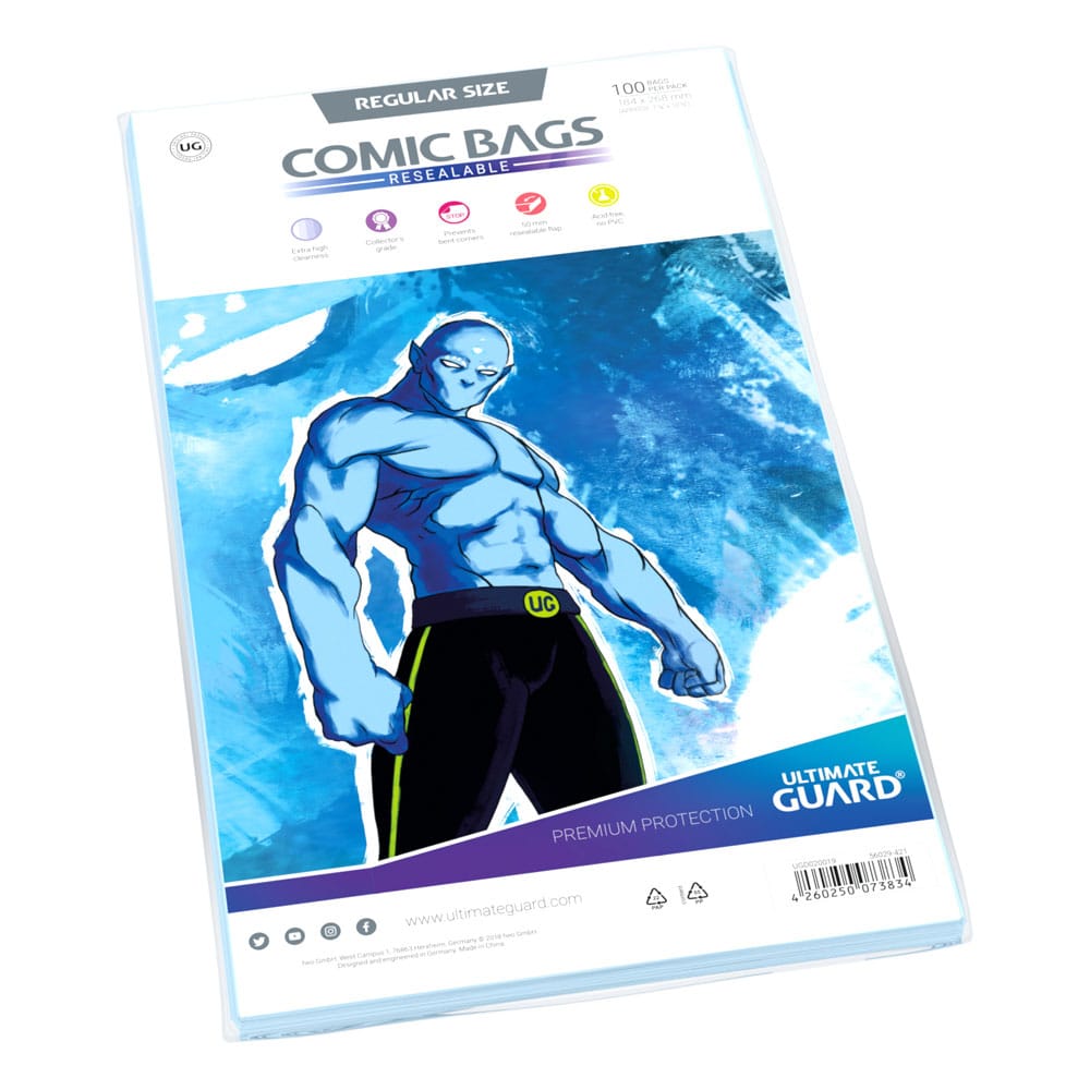 Ultimate Guard Comic Bags wiederverschließbar Regular Size (100) - Versand: 5-7 Tage nach Bestellung