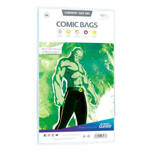 Ultimate Guard Comic Bags BIG Current Size (100) - Versand: 5-7 Tage nach Bestellung