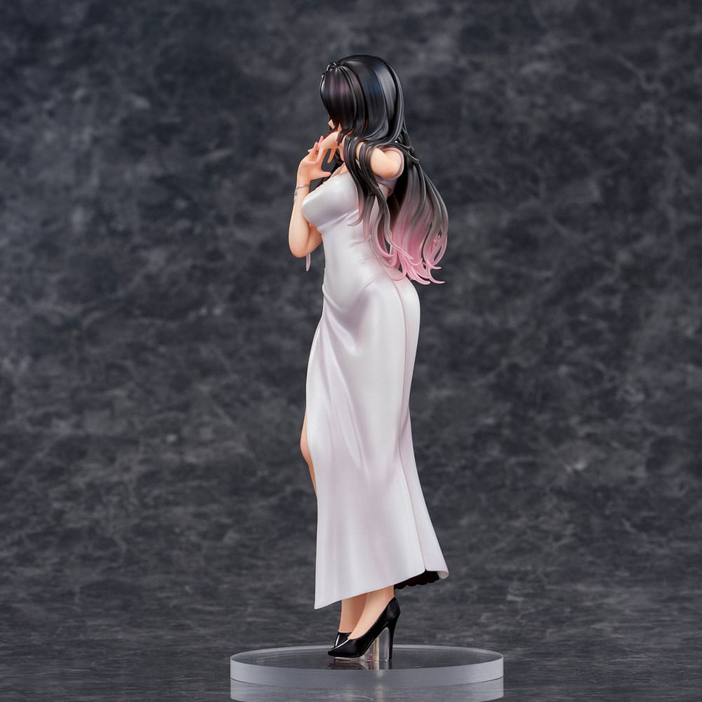 Original Illustration PVC Statue Mai Okuma illustration Healing-type white chinese dress lady 26 cm - Versand: 5-7 Tage nach Bestellung
