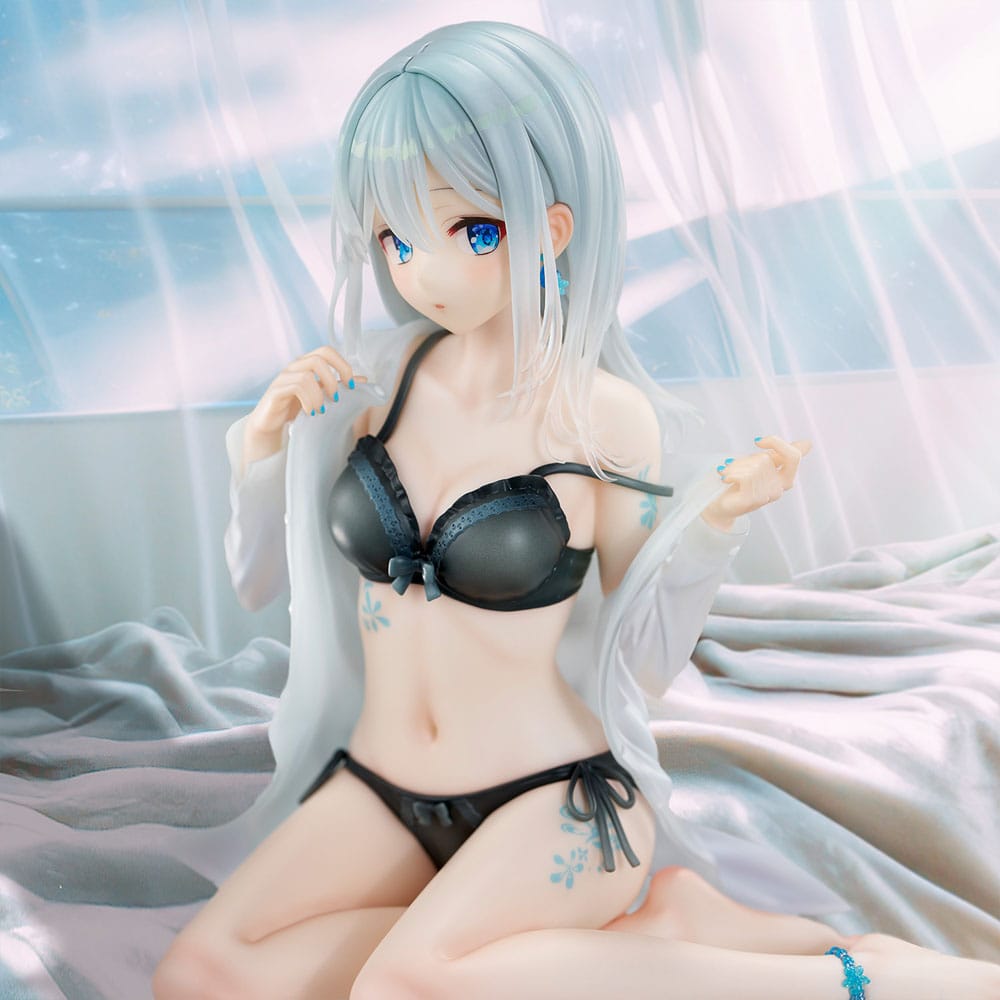 Original Character PVC Statue 1/7 Silver-Haired Girl Sky Blue Morning Special Outfit Ver. by Fuumi Illustration 16 cm - Preorder - ETA: 14.12.2025