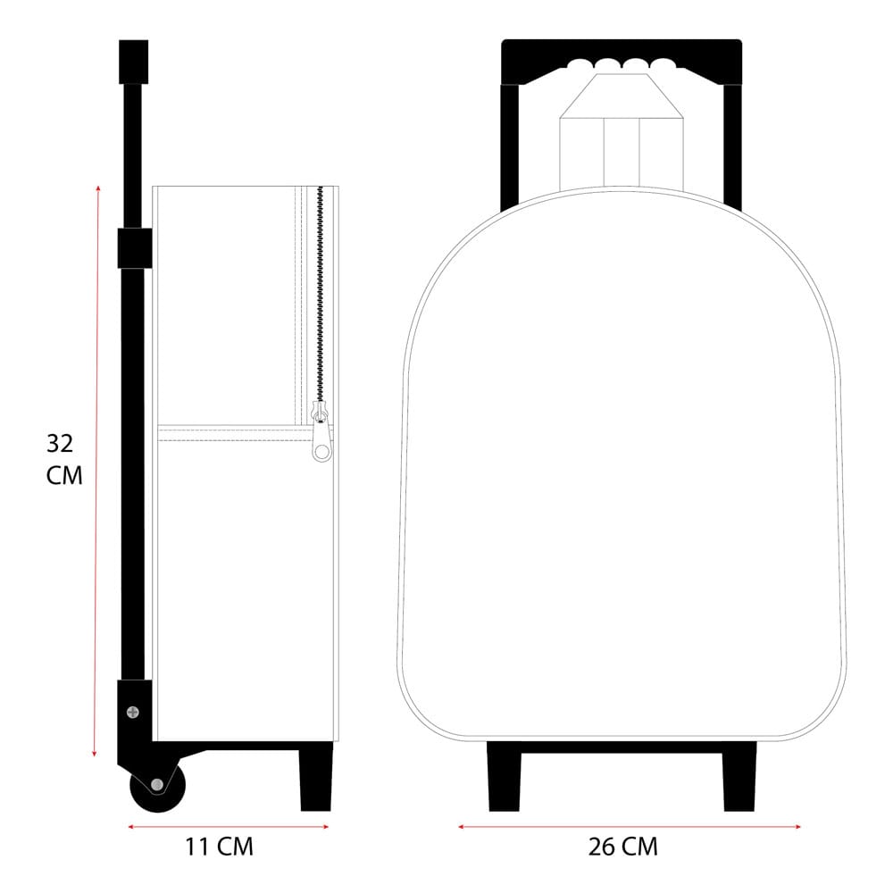 Hello Kitty Rucksack 3D Trolley Another Dimension 32 cm - Versand: 5-7 Tage nach Bestellung