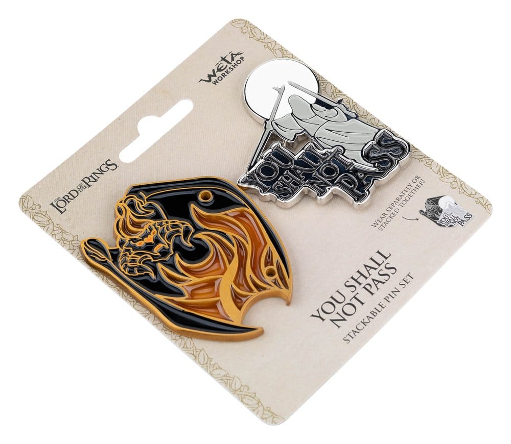 Herr der Ringe Ansteck-Pin Doppelpack You Shall Not Pass 8 cm - Versand: 7 Tage nach Bestellung
