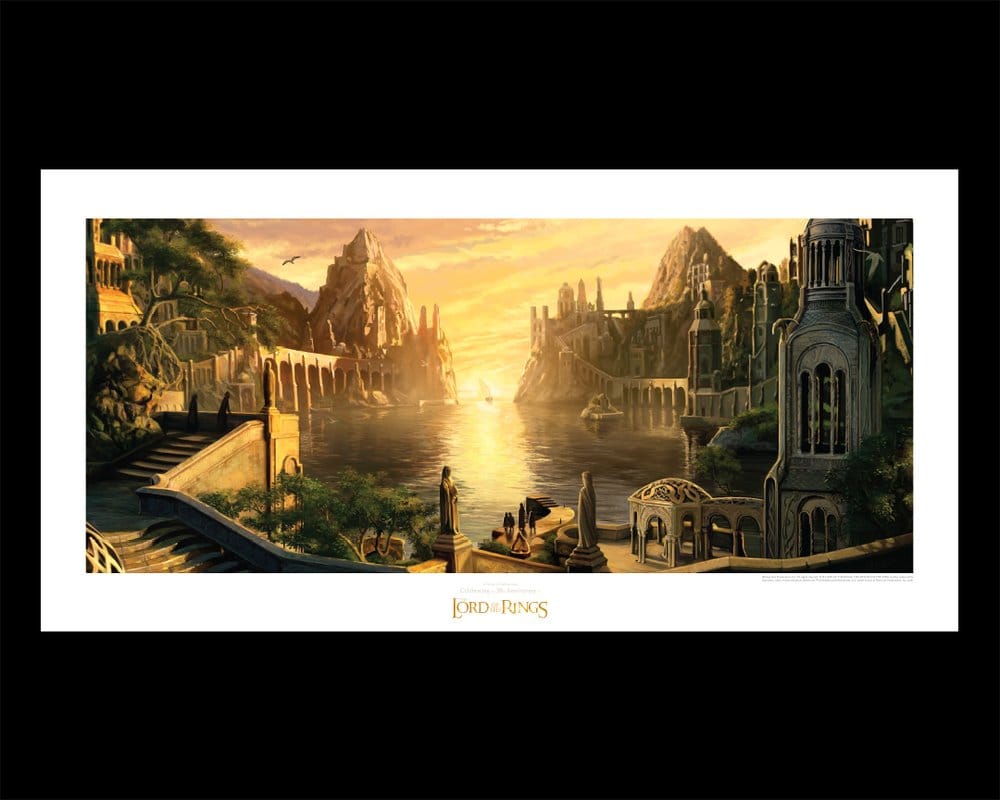 Herr der Ringe Kunstdruck The Grey Havens 59 x 30 cm - Preorder - ETA: 30.07.2026
