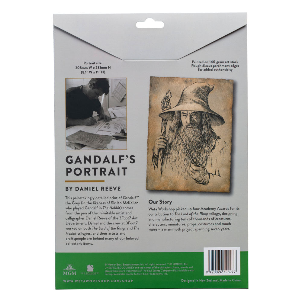 Der Hobbit Kunstdruck Portrait of Gandalf the Grey 21 x 28 cm - Preorder - ETA: 30.09.2025