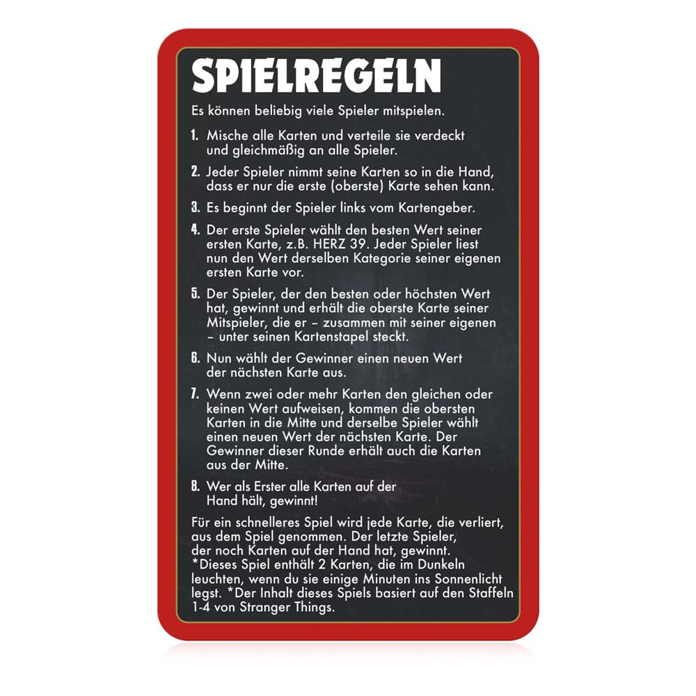 Stranger Things Kartenspiel Top Trumps Collectables *Deutsche Version* - Versand: 5-7 Tage nach Bestellung