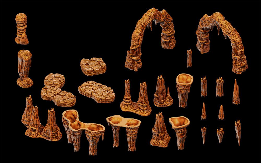 WarLock Tiles Accessory: Stalactites & Stalagmites - Preorder - ETA: 20.10.2025