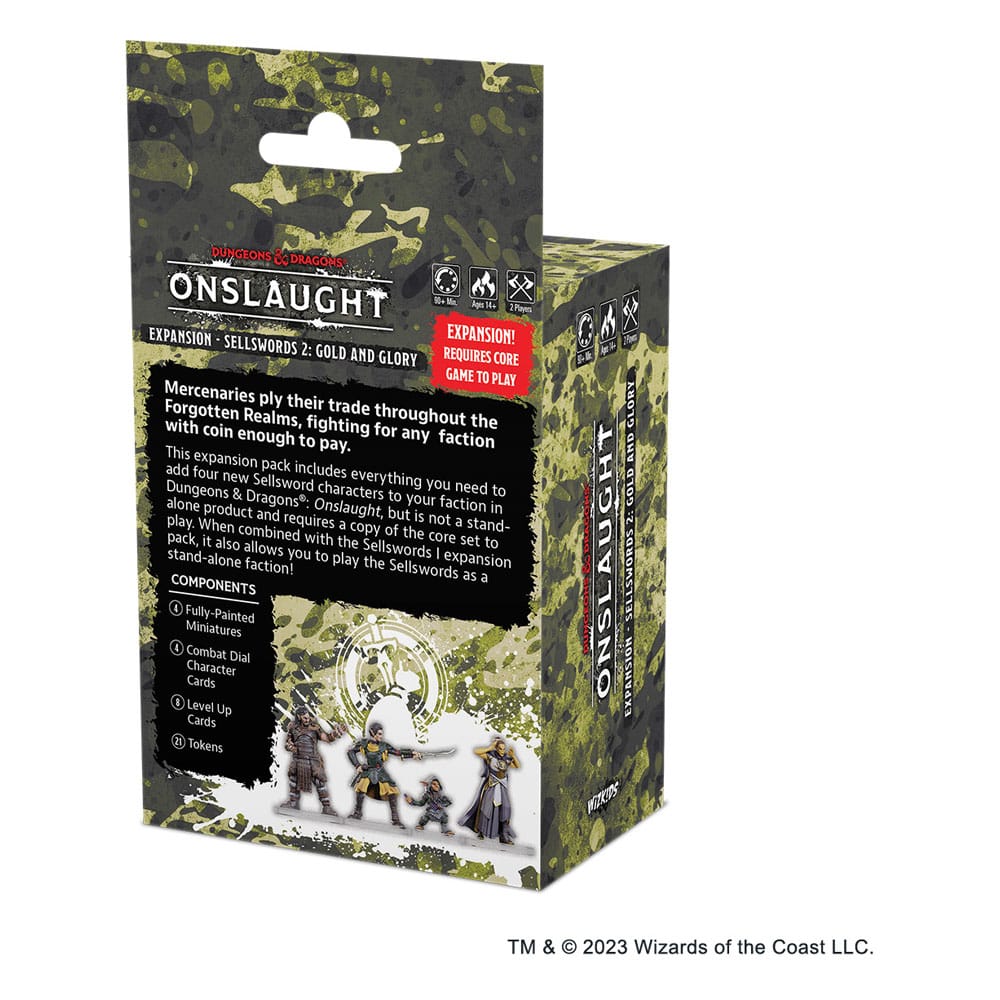 Dungeons & Dragons Spiel-Erweiterung Onslaught Expansion - Sellswords 2 - Gold and Glory *Englische Version* - Preorder - ETA: 19.09.2025