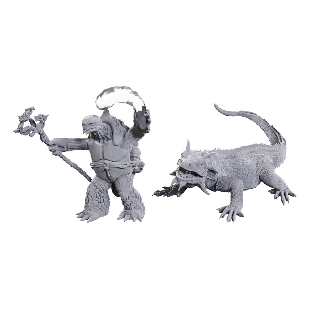 D&D Nolzur's Marvelous Miniatures Miniaturen unbemalt Tortle Druid & Wild Shape Giant Lizard - Preorder - ETA: 19.10.2025