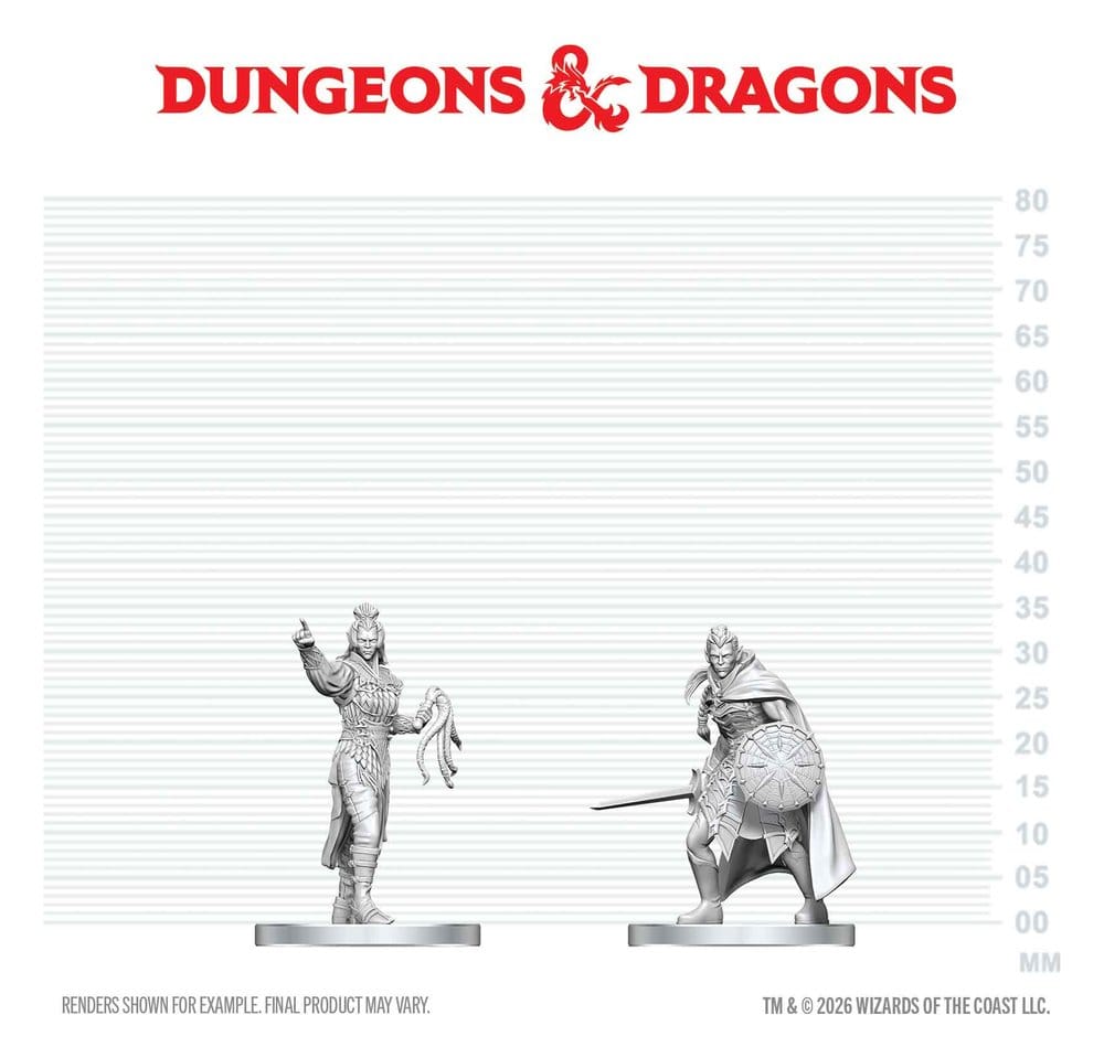 D&D Nolzur's Marvelous Miniatures Minifiguren Drow Elite Warrior & Drow Priestess of Lolth 13 cm - Preorder - ETA: 25.09.2026