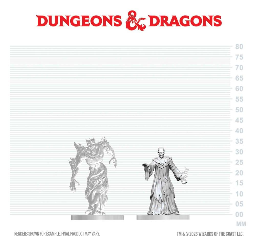 Dungeons & Dragons Nolzur's Marvelous Miniatures Miniatur unbemalt Ghast-Gräberrufer & Wraith 14 cm - Preorder - ETA: 25.05.2027