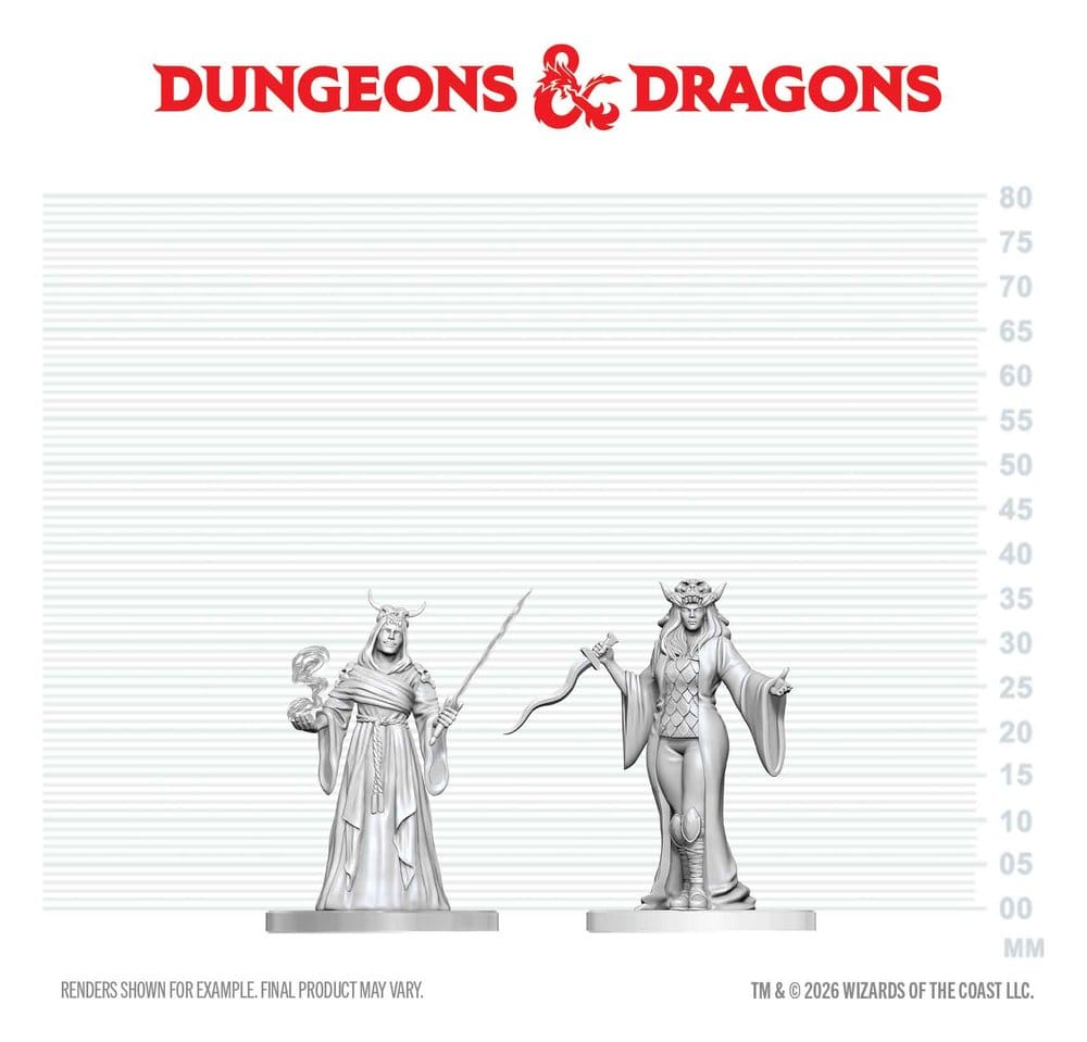Dungeons & Dragons Nolzur's Marvelous Miniatures Miniatur unbemalt Kultisten-Fanatiker & Hierophant 14 cm - Preorder - ETA: 25.05.2027