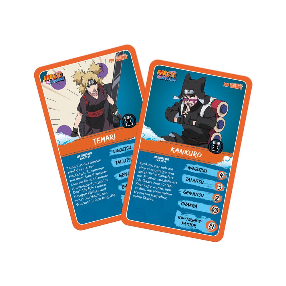 Naruto Shippuden Collectibles Kartenspiel Top Trumps Quiz Anime Collectible *Deutsche Version* - Versand: 5-7 Tage nach Bestellung