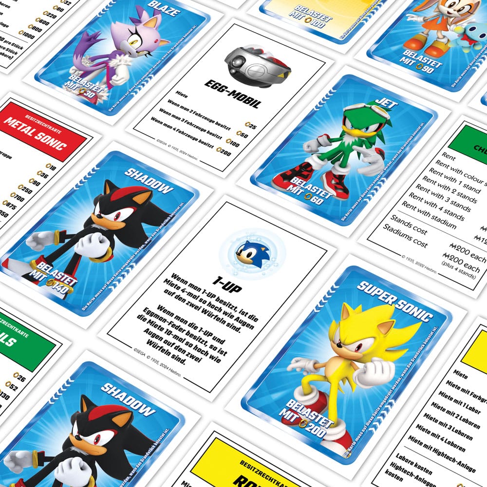 Monopoly Brettspiel Sonic the Hedgehog *Deutsche Version* - Versand: 5-7 Tage nach Bestellung
