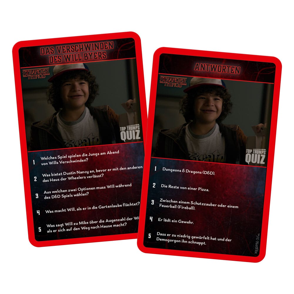 Stranger Things Kartenspiel Top Trumps Quiz *Deutsche Version* - Versand: 5-7 Tage nach Bestellung