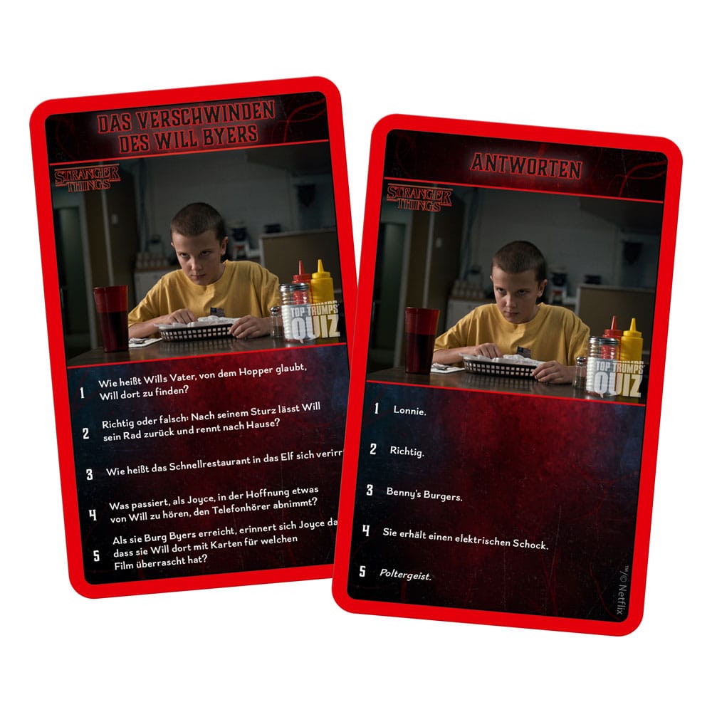 Stranger Things Kartenspiel Top Trumps Quiz *Deutsche Version* - Versand: 5-7 Tage nach Bestellung