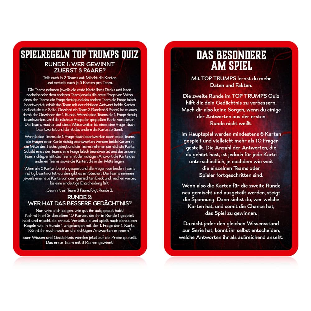 Stranger Things Kartenspiel Top Trumps Quiz *Deutsche Version* - Versand: 5-7 Tage nach Bestellung