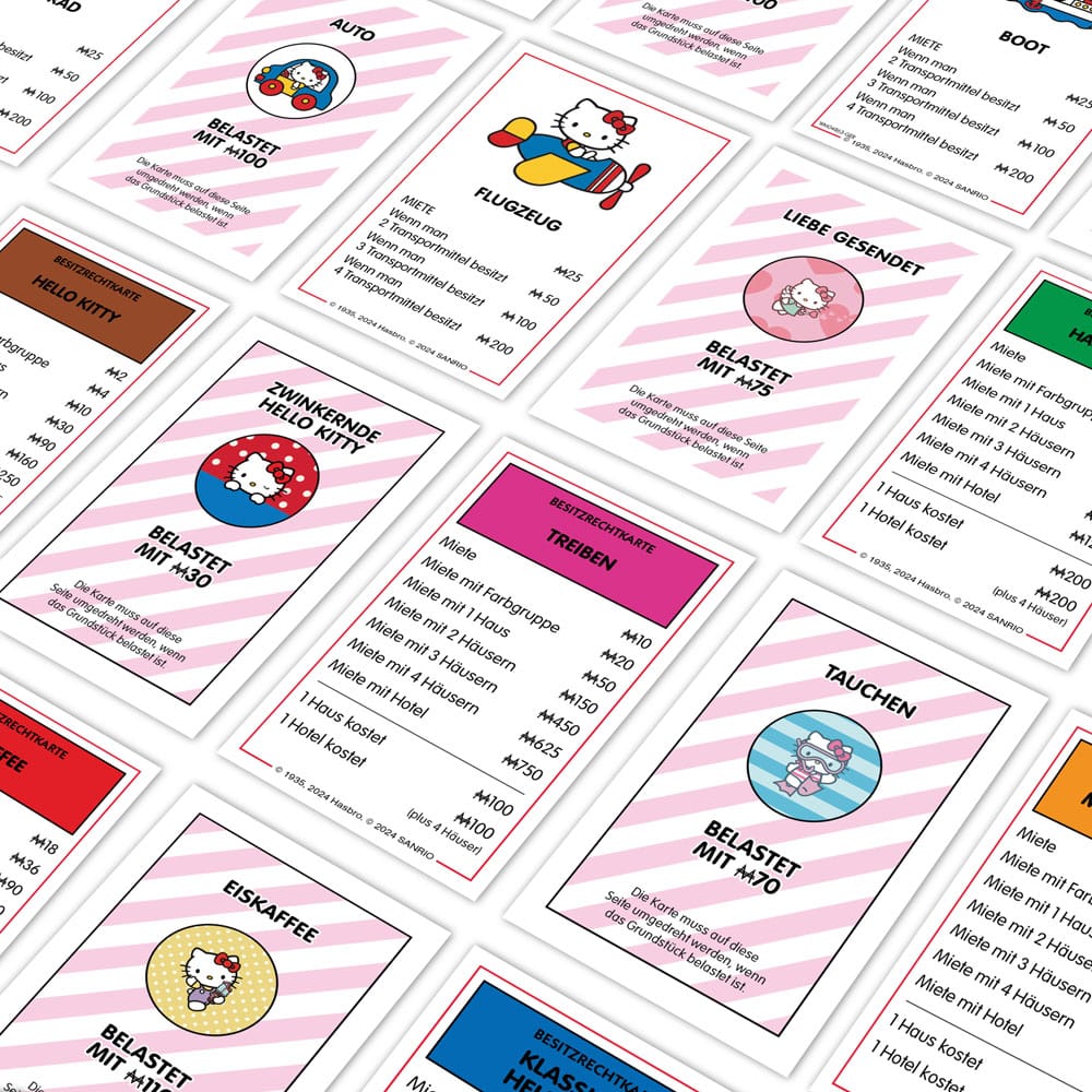 Monopoly Brettspiel Hello Kitty *Deutsche Version* - Versand: 5-7 Tage nach Bestellung