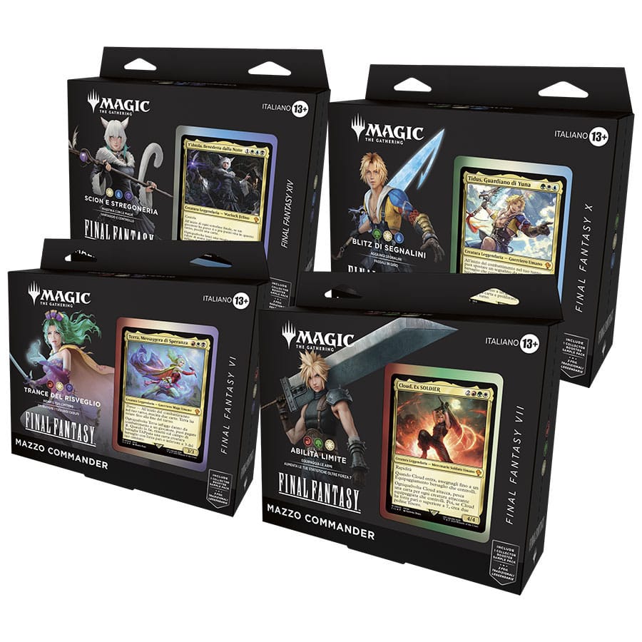 Magic the Gathering Final Fantasy Commander-Decks Display (4) italienisch - Versand: 5-7 Tage nach Bestellung