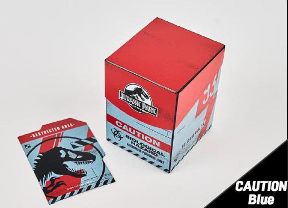 Jurassic Park TCG Deck Case Caution Blue 10 cm - Preorder - ETA: 25.02.2027