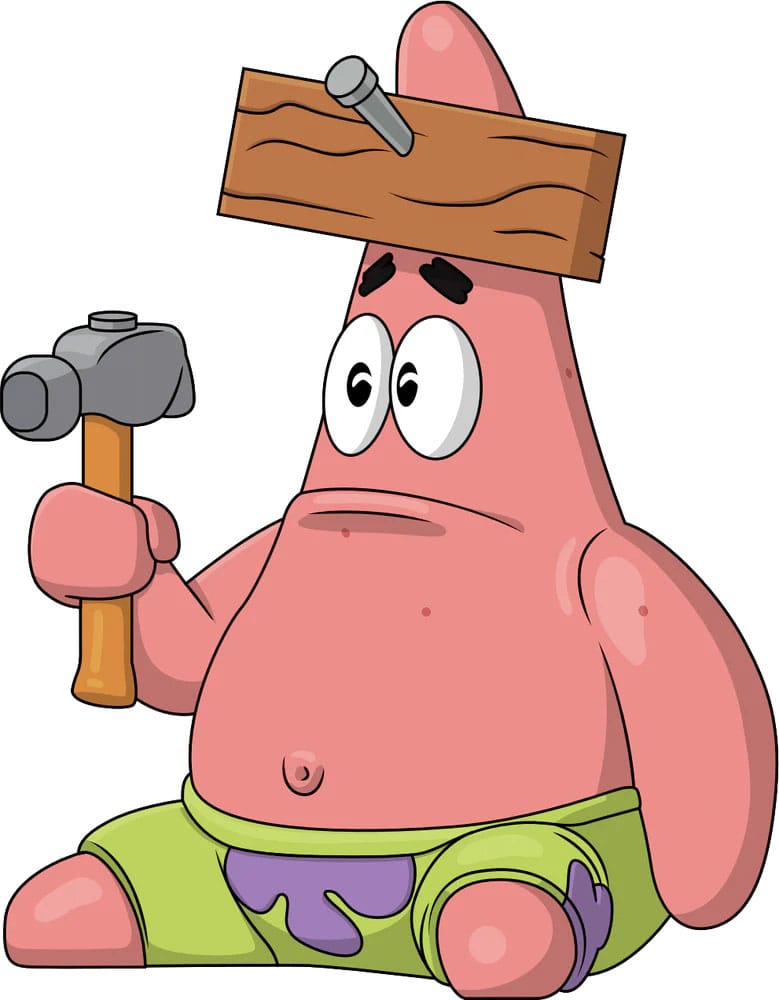 SpongeBob Schwammkopf Vinyl Figur Nail on Head Patrick 10 cm - Versand: 5-7 Tage nach Bestellung