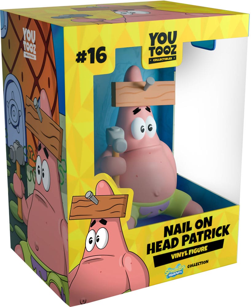 SpongeBob Schwammkopf Vinyl Figur Nail on Head Patrick 10 cm - Versand: 5-7 Tage nach Bestellung