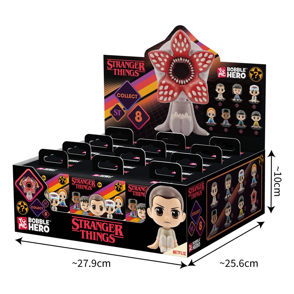 Stranger Things Bobble Hero Wackelkopf-Figuren 6 cm Display (12) - Preorder - ETA: 31.10.2025