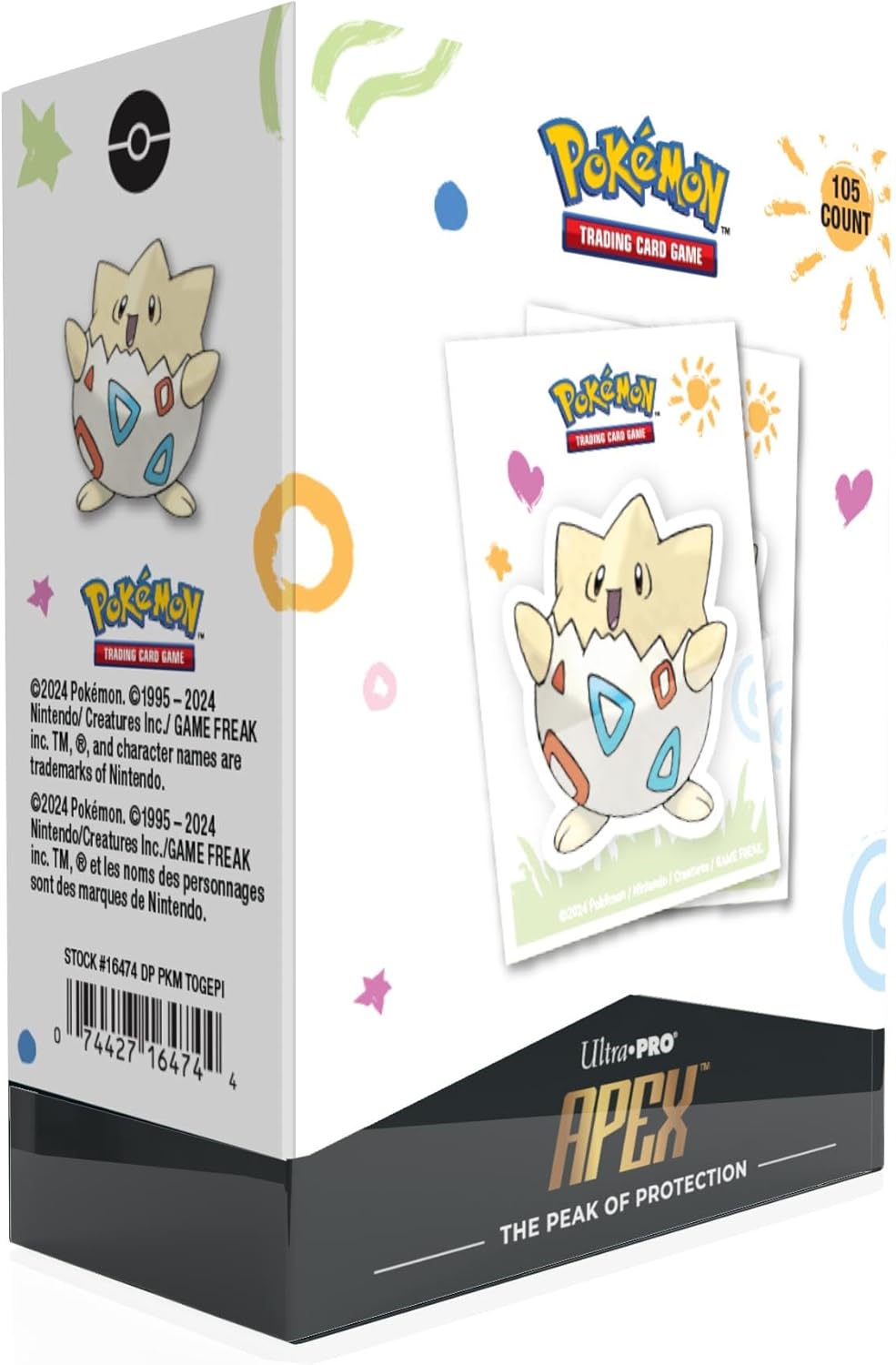 Pochettes de protection de deck Ultra PRO Togepi 105ct APEX™ pour Pokémon - disponibles pour livraison immédiate