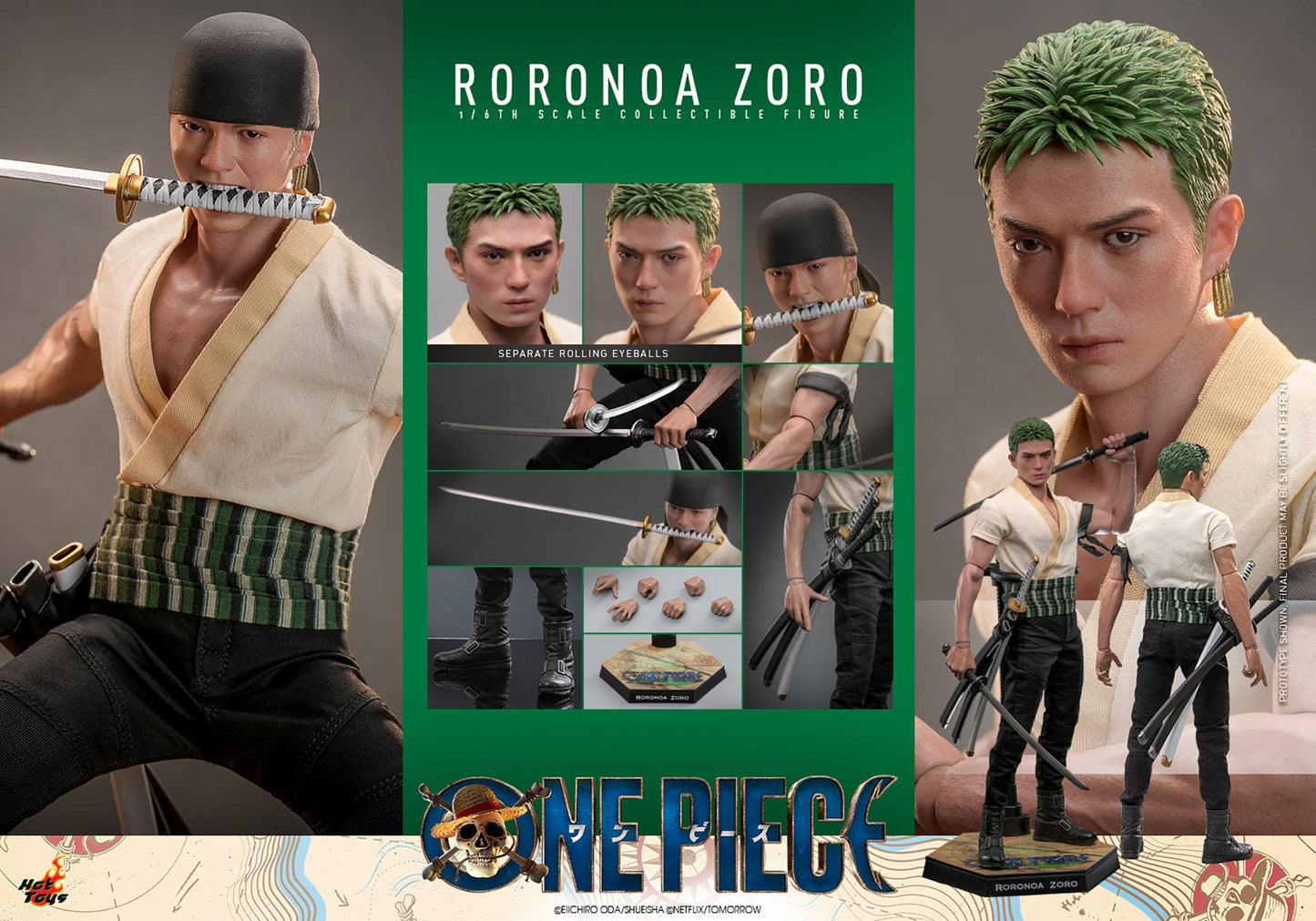 One Piece (Netflix) Actionfigur 1/6 Lorenor Zorro 31 cm - Release - Ende 11.2024 - Vorbestellung