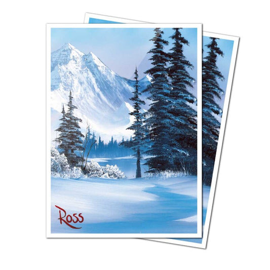 Ultra Pro - Bob Ross - Winter Paradise 105ct APEX Deck Protector Sleeves - sofort lieferbar