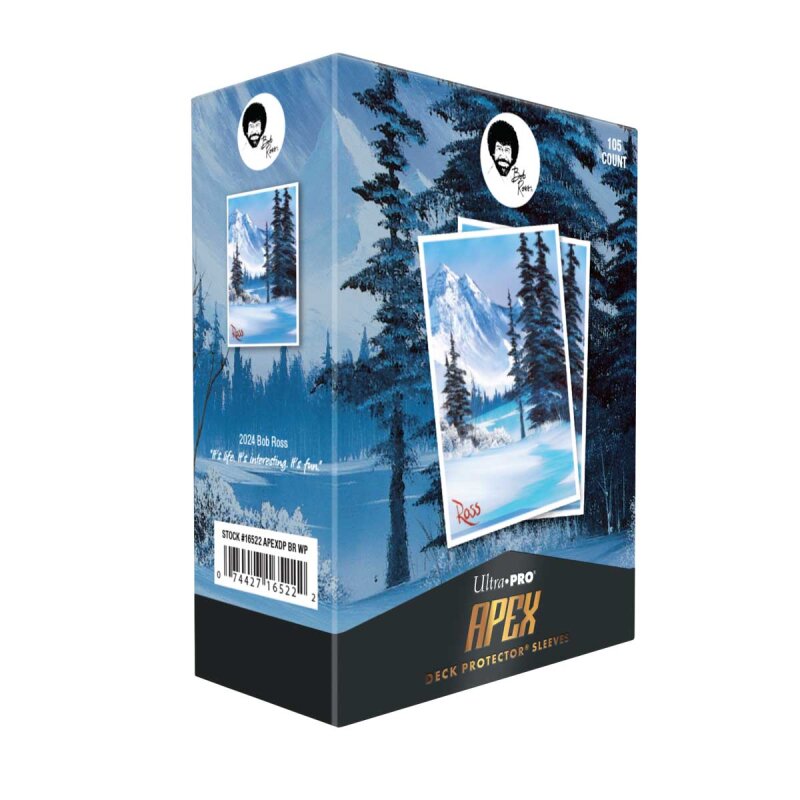 Ultra Pro - Bob Ross - Winter Paradise 105ct APEX Deck Protector Sleeves - sofort lieferbar