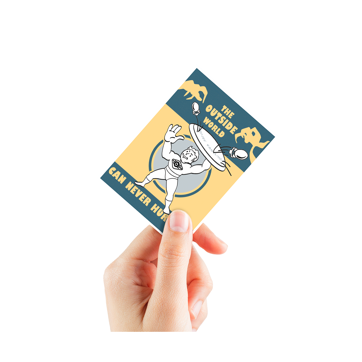 Ultra PRO Fallout  - Vault Boy - The Outside World 105ct APEX DECK PROTECTOR SLEEVES for Tabletop Gaming - Preorder - ETA: 30.09.2026