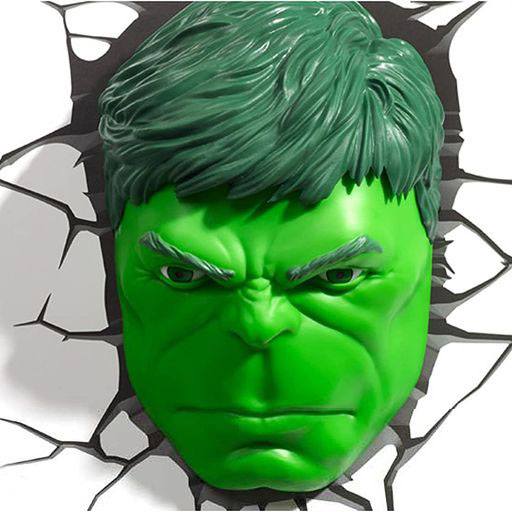 Marvel 3D LED Leuchte Hulk Face 3D  - Versand: 5-7 Tage nach Bestellung