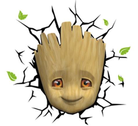 Marvel 3D LED Leuchte Baby Groot Face 3D  - Versand: 5-7 Tage nach Bestellung