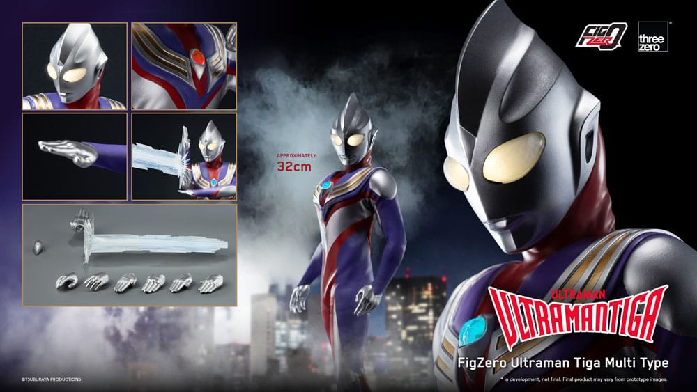 Ultraman Tiga FigZero Actionfigur 1/6 Ultraman Tiga Multi Type 32 cm - Preorder - ETA: 31.07.2026