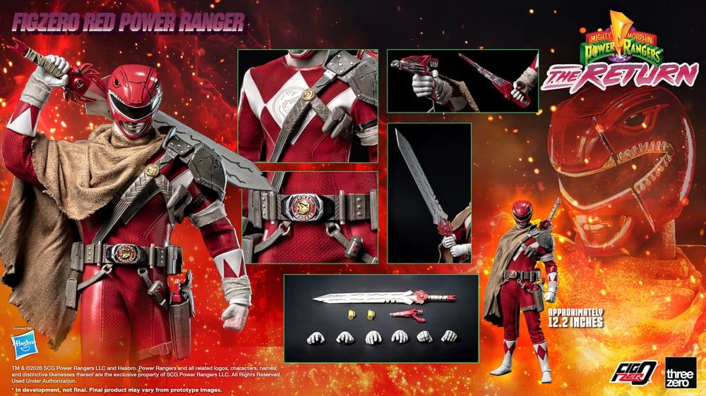 Mighty Morphin Power Rangers: The Return FigZero Actionfigur 1/6 Red Power Ranger 31 cm - Preorder - ETA: 25.05.2027