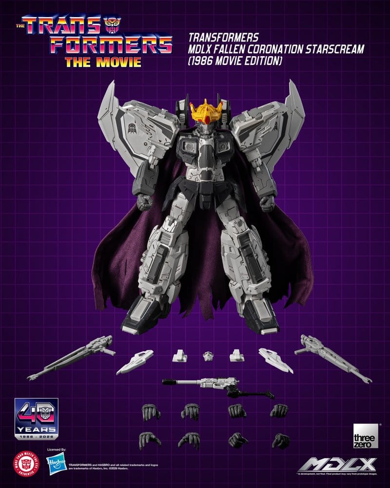 Transformers MDLX Actionfigur Fallen Coronation Starscream (1986 Movie Edition) 20 cm - Preorder - ETA: 25.02.2027
