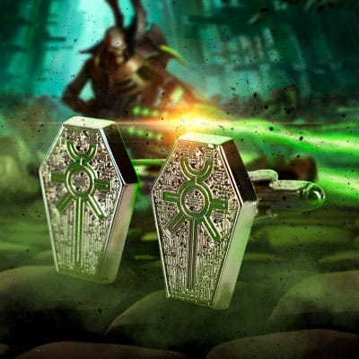 Warhammer 40,000 Manschettenknöpfe Necrons  - Versand: 5-7 Tage nach Bestellung