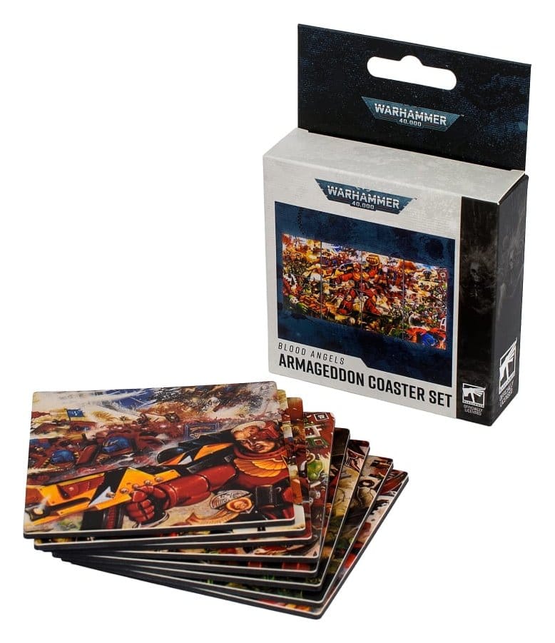 Warhammer 40,000 Untersetzer-Set Blood Angels Armageddon 15 cm - Preorder - ETA: 28.12.2026