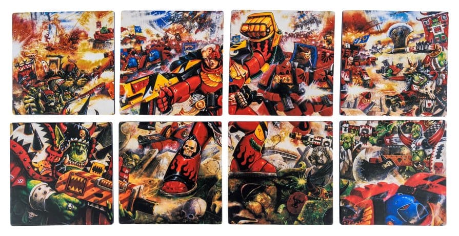 Warhammer 40,000 Untersetzer-Set Blood Angels Armageddon 15 cm - Preorder - ETA: 28.12.2026