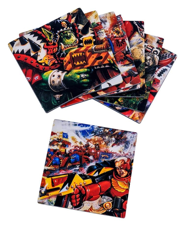 Warhammer 40,000 Untersetzer-Set Blood Angels Armageddon 15 cm - Preorder - ETA: 28.12.2026