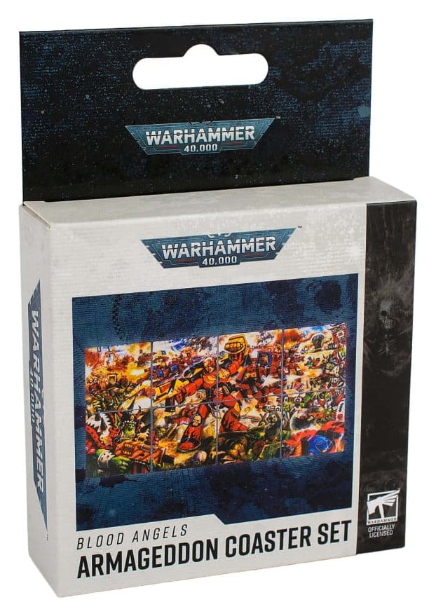 Warhammer 40,000 Untersetzer-Set Blood Angels Armageddon 15 cm - Preorder - ETA: 28.12.2026