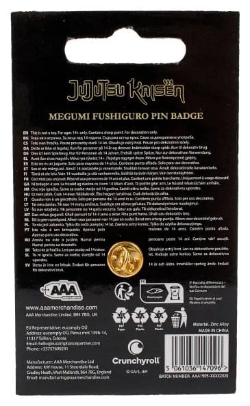 Jujutsu Kaisen Icon Anstecknadel Megumi Fushiguro - Preorder - ETA: 25.01.2027