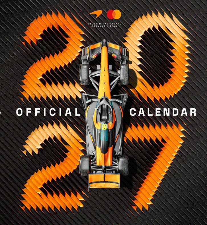 McLaren Mastercard Formula 1 Team Offizieller Kalender 2027 30 x 30 cm - Preorder - ETA: 25.10.2026